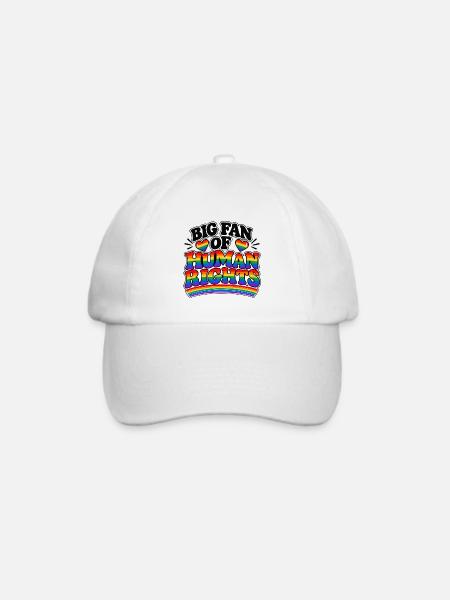 Big Fan of Human Rights – Pride Statement - Baseballkappe - Weiß/Weiß