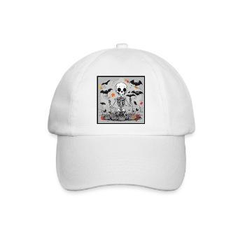 Skelett - Baseballkappe - Weiß/Weiß - Vorne