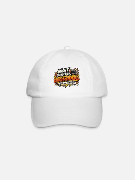 Nicht unhöflich Energiesparmodus - Baseballkappe - Weiß/Weiß
