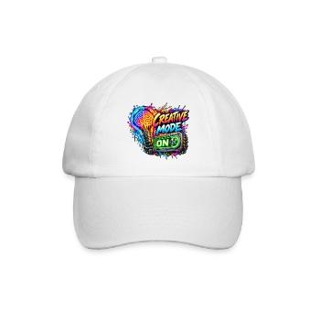 Kreativer Modus Neon Druck - Baseballkappe - Weiß/Weiß - Vorne