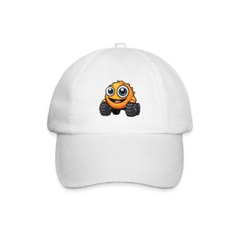 KullerMonster auf Rädern - Baseballkappe - Weiß/Weiß - Vorne