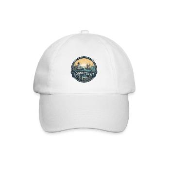 Connecticut Mystic Seaport Reisesouvenir - Baseballkappe - Weiß/Weiß - Vorne