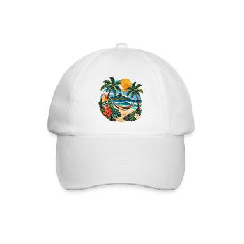 Inseltraum Strandhimmel Hängematte - Baseballkappe - Weiß/Weiß - Vorne