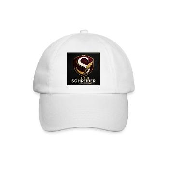 Team Schreiber Nachname Familien Name Teamwork  - Baseballkappe - Weiß/Weiß - Vorne