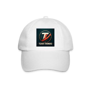 Team Thomas Familienname Teamname Unternehmensname - Baseballkappe - Weiß/Weiß - Vorne
