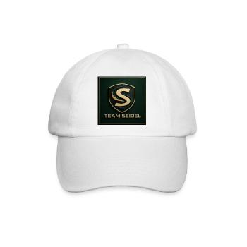 Team Seidel Logo Namenschild Familienname Firmen - Baseballkappe - Weiß/Weiß - Vorne