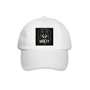 Team Wolf Namensschild Familienname Firma Name - Baseballkappe - Weiß/Weiß - Vorne