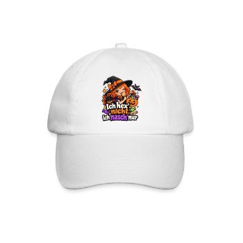 Ich hex’ nicht, ich nasch’ nur - Baseballkappe - Weiß/Weiß - Vorne