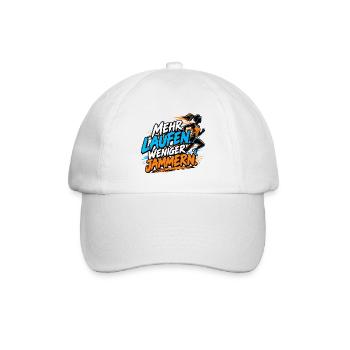 Joggen - Mehr Laufen - Joggerinnen - Baseballkappe - Weiß/Weiß - Vorne