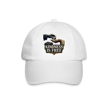 Freundlichkeit ist umsonst - Baseballkappe - Weiß/Weiß - Vorne
