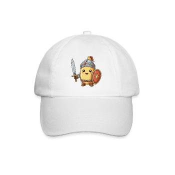 Kleiner Bananen Ritterheld  - Baseballkappe - Weiß/Weiß - Vorne