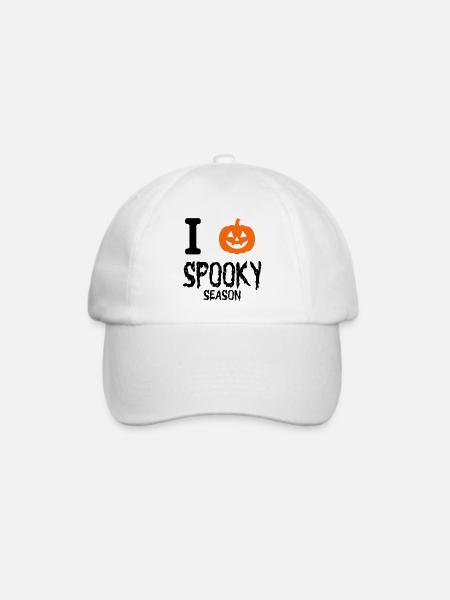 Ich liebe die Spooky Season - Baseballkappe - Weiß/Weiß