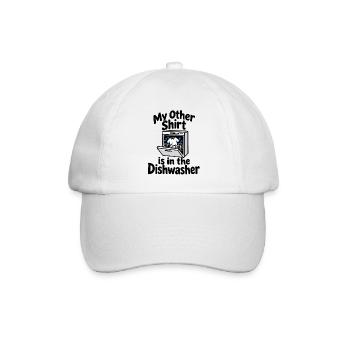 Mein anderes Hemd ist in der Spülmaschine - Baseballkappe - Weiß/Weiß - Vorne