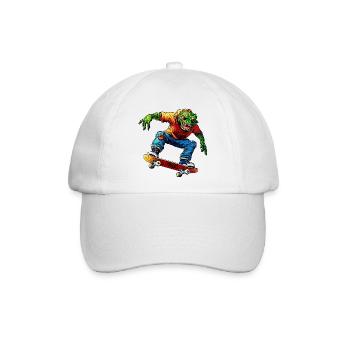 Skater Monster - Baseballkappe - Weiß/Weiß - Vorne