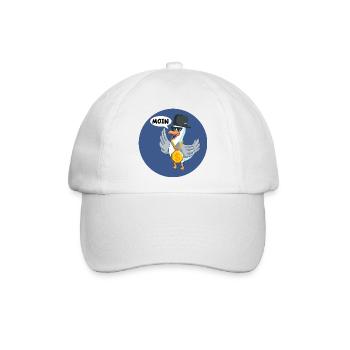 Moin Coole Hip Hop Möwe - Baseballkappe - Weiß/Weiß - Vorne