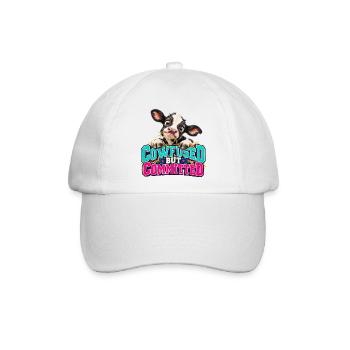 Cowfused But Committed - Baseballkappe - Weiß/Weiß - Vorne