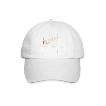 Vintage Volleyball Netz - Baseballkappe - Weiß/Weiß - Vorne