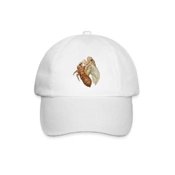 Das leere Muschel-Zikaden-Tee - Baseballkappe - Weiß/Weiß - Vorne