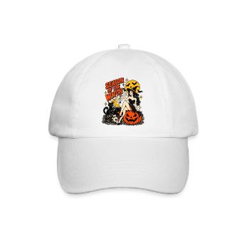 Season of the Witch Halloween-Illustration - Baseballkappe - Weiß/Weiß - Vorne