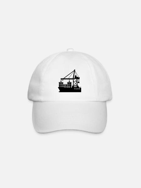 Containerkran - Baseballkappe - Weiß/Weiß