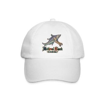 Mittelalterlicher Hai (Ceruleum) - Baseballkappe - Weiß/Weiß - Vorne