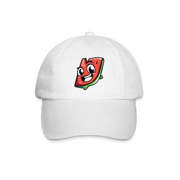 Frech-fröhliche Wassermelonen Scheibe - Baseballkappe - Weiß/Weiß - Vorne