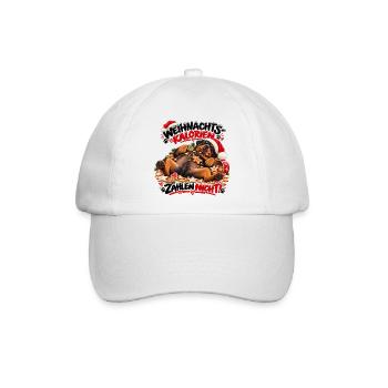 Rottweiler Weihnachtskalorien zählen nicht - Baseballkappe - Weiß/Weiß - Vorne