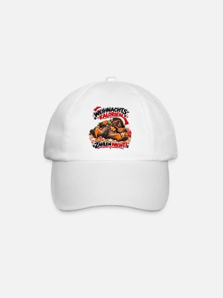 Rottweiler Weihnachtskalorien zählen nicht - Baseballkappe - Weiß/Weiß