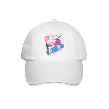 Skateboarding Retrowave - Baseballkappe - Weiß/Weiß - Vorne