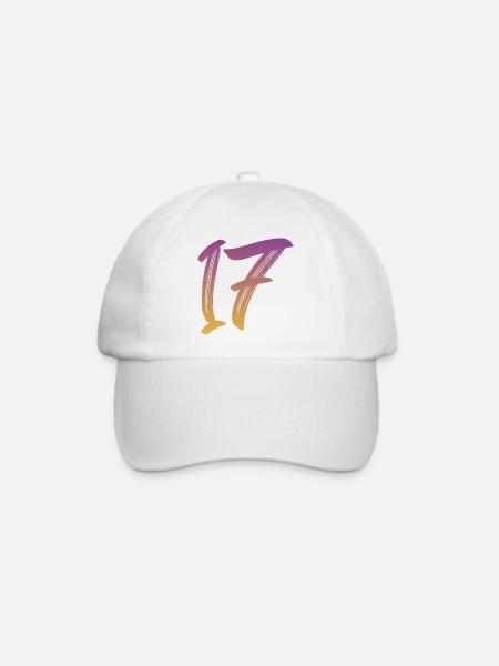 17 - Baseballkappe - Weiß/Weiß