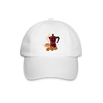Mokkazauber Kaffee-Set - Baseballkappe - Weiß/Weiß - Vorne