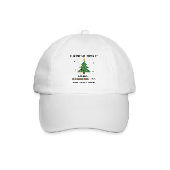 Pixel 8-Bit-Weihnachtsbaum - Baseballkappe - Weiß/Weiß - Vorne