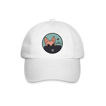 Beste Supervisor Katze - Sphynx Cat  - Baseballkappe - Weiß/Weiß - Vorne