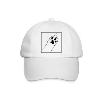 Hundepfote - Baseballkappe - Weiß/Weiß - Vorne