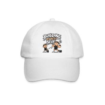 Mein bestes Ich aufbauen - Baseballkappe - Weiß/Weiß - Vorne