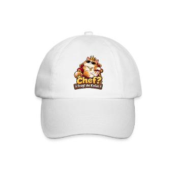 Chef? Fragt die Katze - Baseballkappe - Weiß/Weiß - Vorne