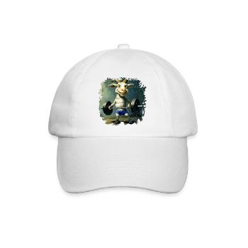 Ziegen Fitness / Trainer Goat - Baseballkappe - Weiß/Weiß - Vorne