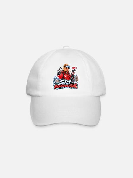 Dynamischer Skilehrer - Baseballkappe - Weiß/Weiß