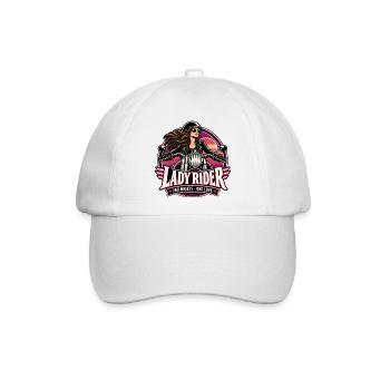Lady Rider Motorradheldin - Baseballkappe - Weiß/Weiß - Vorne