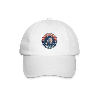 Vintage Biomedical Engineer DNA-Roboterhandabzeichen - Baseballkappe - Weiß/Weiß - Vorne