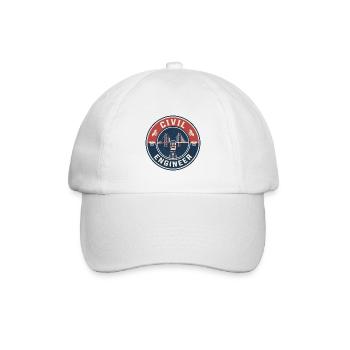 Vintage Civil Engineer Hängebrücken-Transit - Baseballkappe - Weiß/Weiß - Vorne