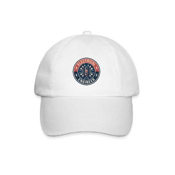 Vintage Electrical Engineer Vakuumröhrenabzeichen oben - Baseballkappe - Weiß/Weiß - Vorne