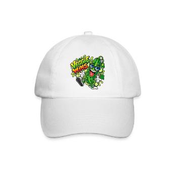 Veggie Wins Gurke - Baseballkappe - Weiß/Weiß - Vorne