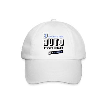 Autofahrer Number One Deluxe Bester Fahrzeuge - Baseballkappe - Weiß/Weiß - Vorne