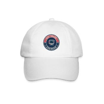 Vintage Software Engineer Code Terminal Patch Top - Baseballkappe - Weiß/Weiß - Vorne