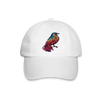 Bunte Orpheus-Krähe - Baseballkappe - Weiß/Weiß - Vorne