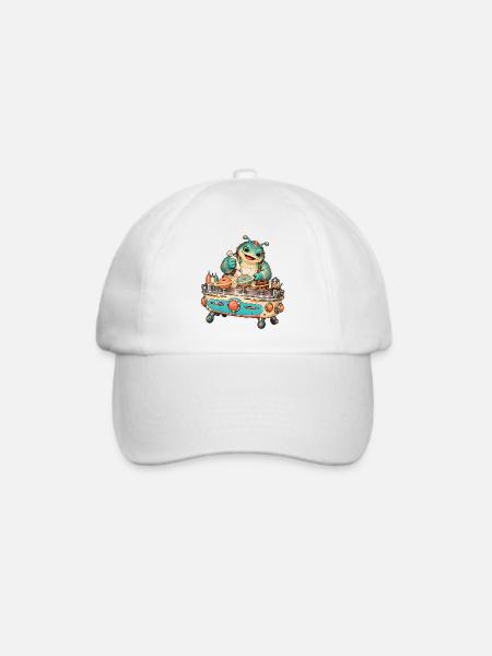 Retro Koch Drachenmeister - Baseballkappe - Weiß/Weiß