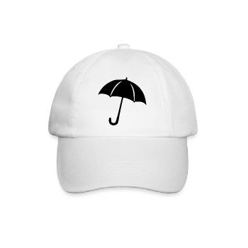 Regenschirm Regen Meteorologe Geschenk  - Baseballkappe - Weiß/Weiß - Vorne