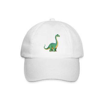 Dinosaurier Brontosaurus - Baseballkappe - Weiß/Weiß - Vorne