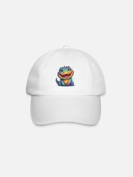 Rainbow Krokodil - Baseballkappe - Weiß/Weiß